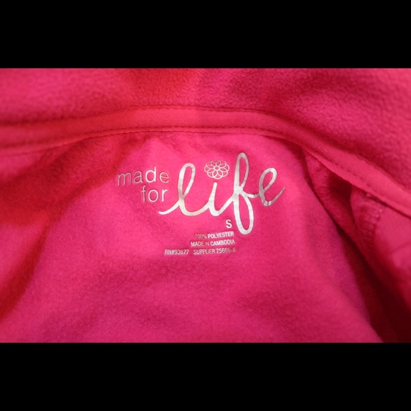 New with tags pink vest zip jacket small - Picture 7 of 8